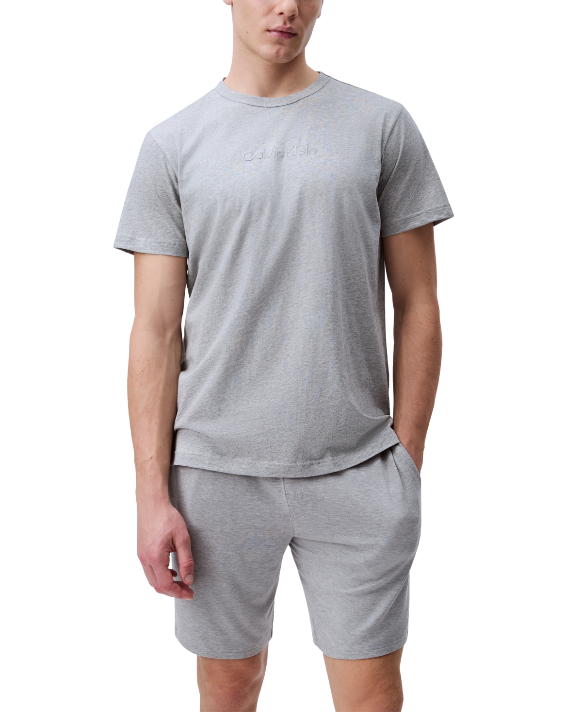 Calvin Klein Men's Modern Cotton Crewneck Undershirt In Gray