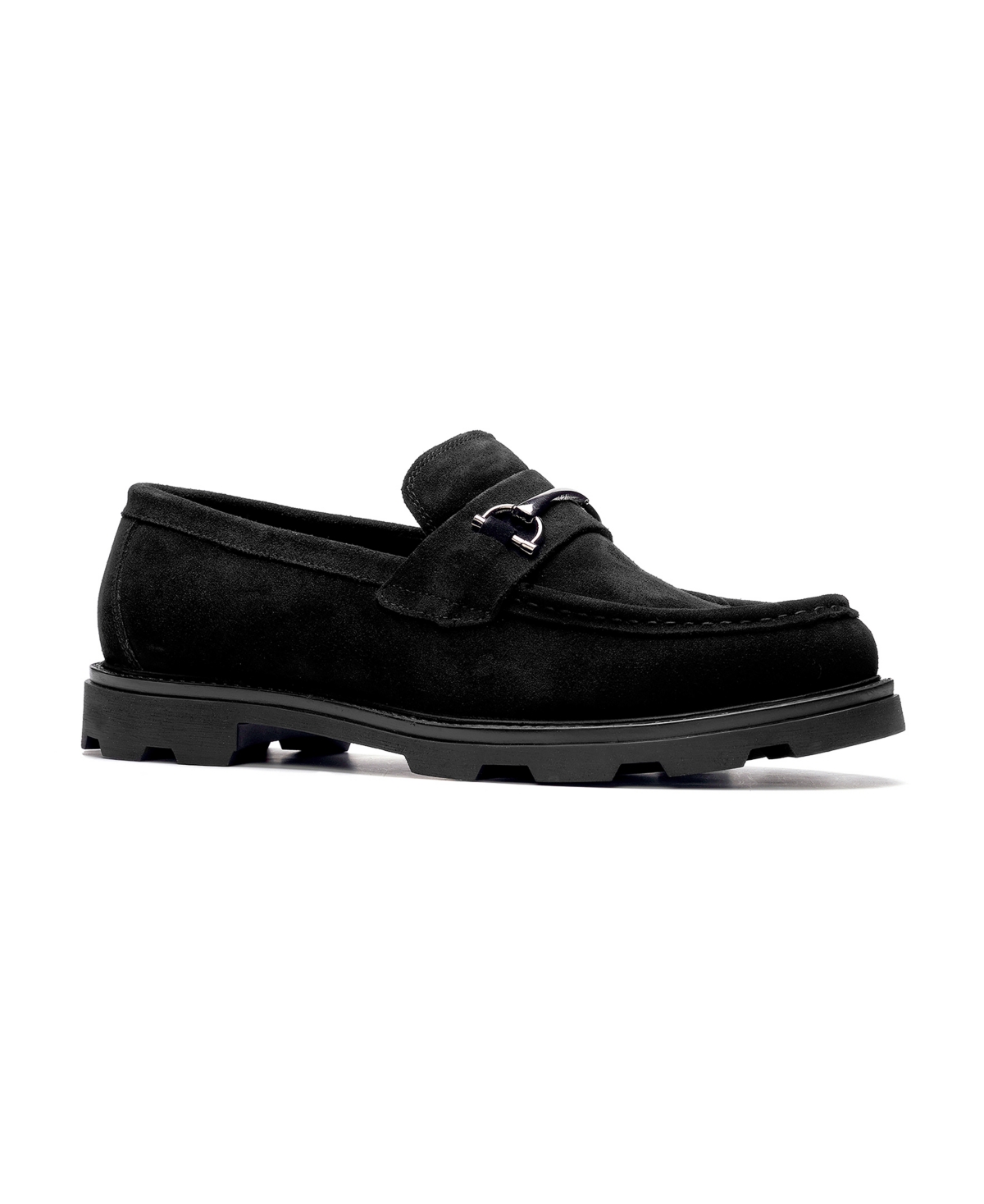 A. Veer Men's Samuel Leather Bit Loafers In Black Suede
