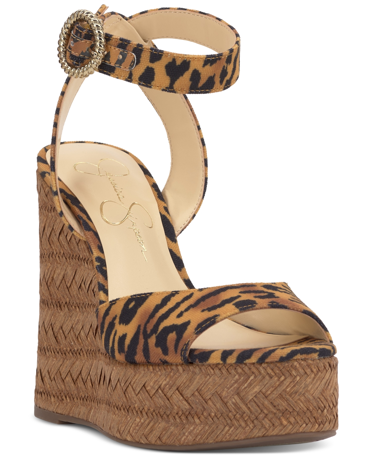 Women's Kamindi Ankle-Strap Platform Wedge Sandals - Bright White