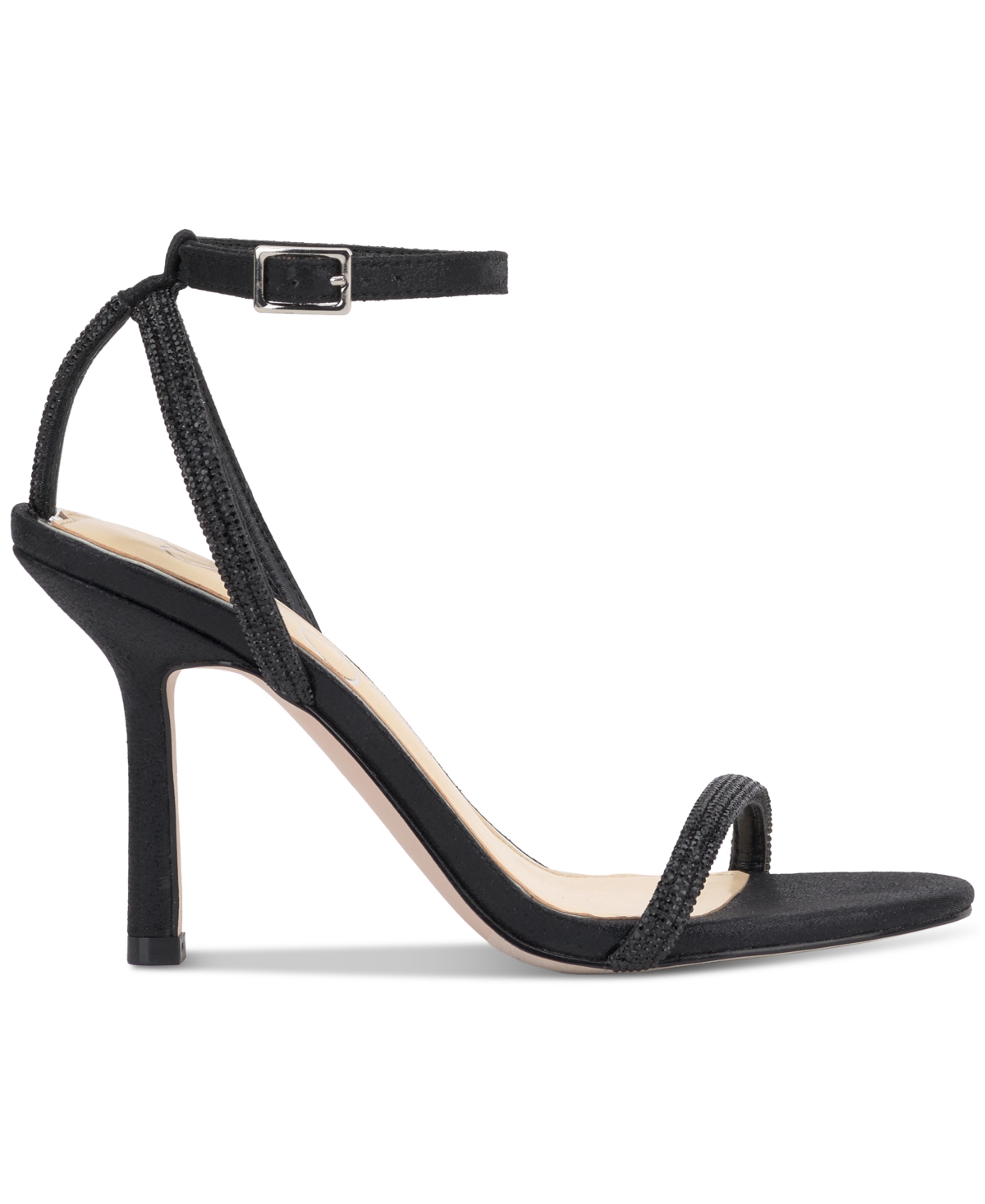 Jessica Simpson Women's Baharia Ankle-strap Dress Sandals In Black Rhinestone