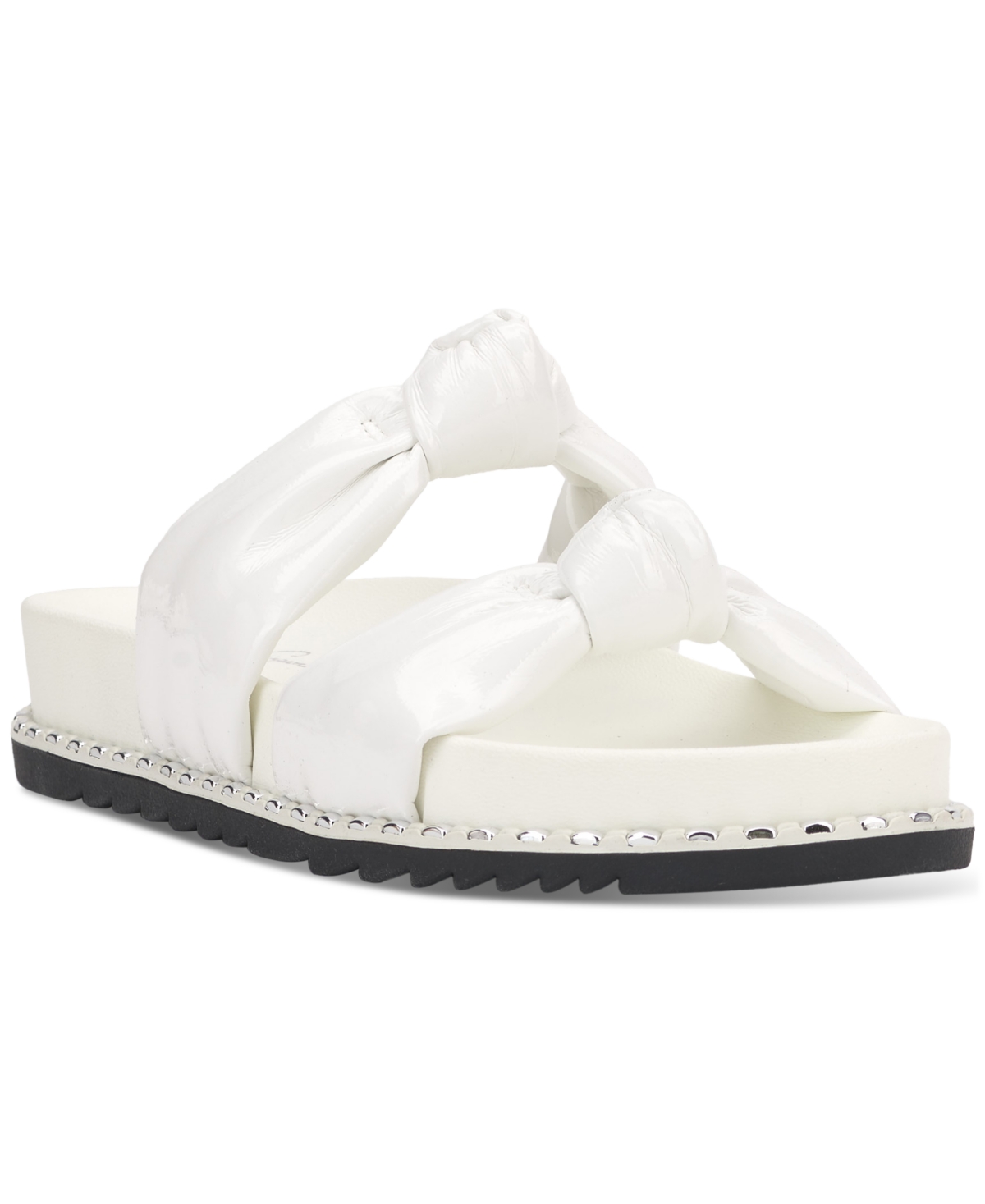 Jessica Simpson Caralyna Platform Slide Sandal In White Patent