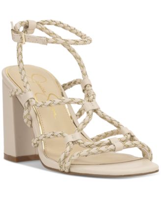 Jessica Simpson - Women's Azimma Block-Heel Strappy Rope Sandals