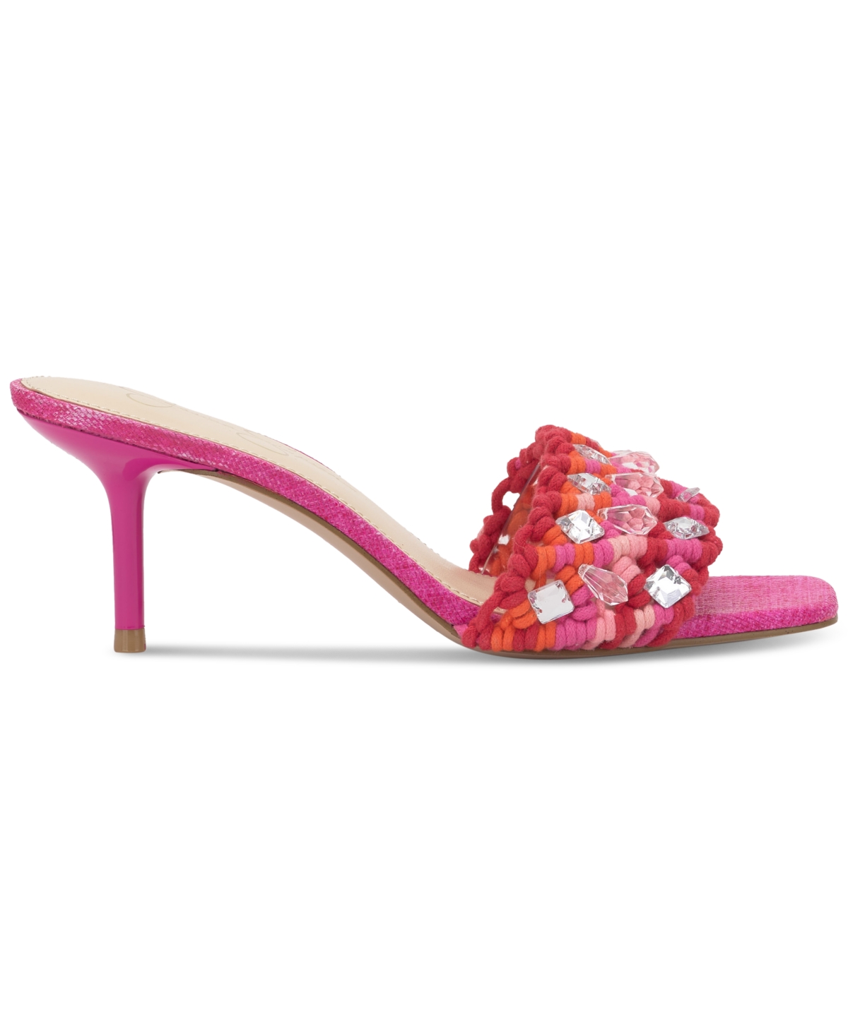 Jessica Simpson Cameleah 2 Beaded Sandal In Bright Orchid Knit Rope