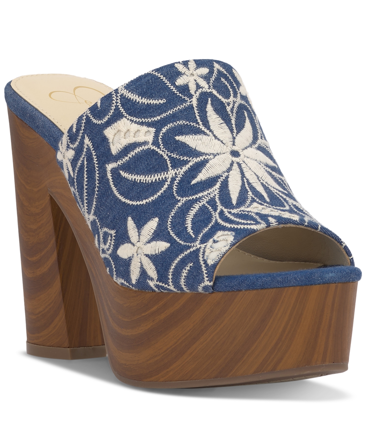 Women's Shelbie Block Heel Platform Mules - Natural Raffia
