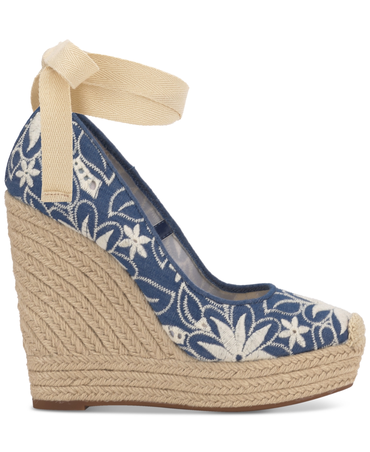 Jessica Simpson Women's Zexie Espadrille Wedge Sandals In Medium Blue Denim