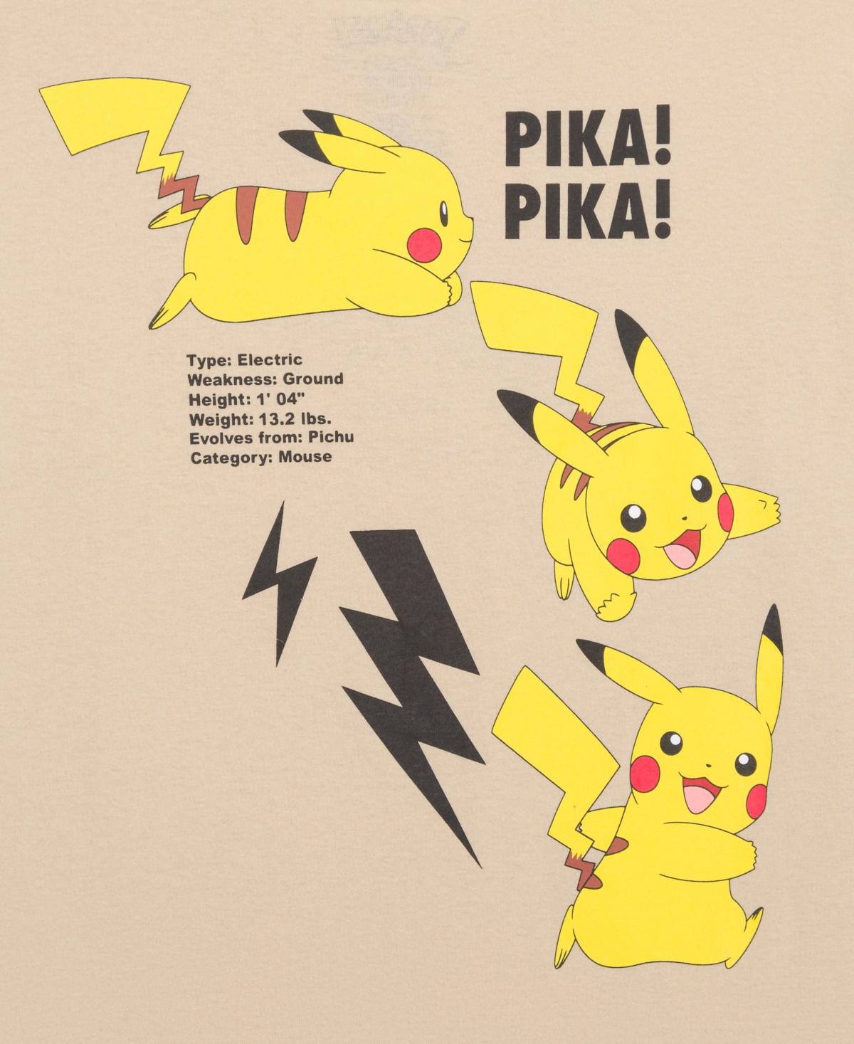 Pokémon Little Big Boys Pika Pika Graphic T Shirt Pikachu Fleece Shorts In Tan