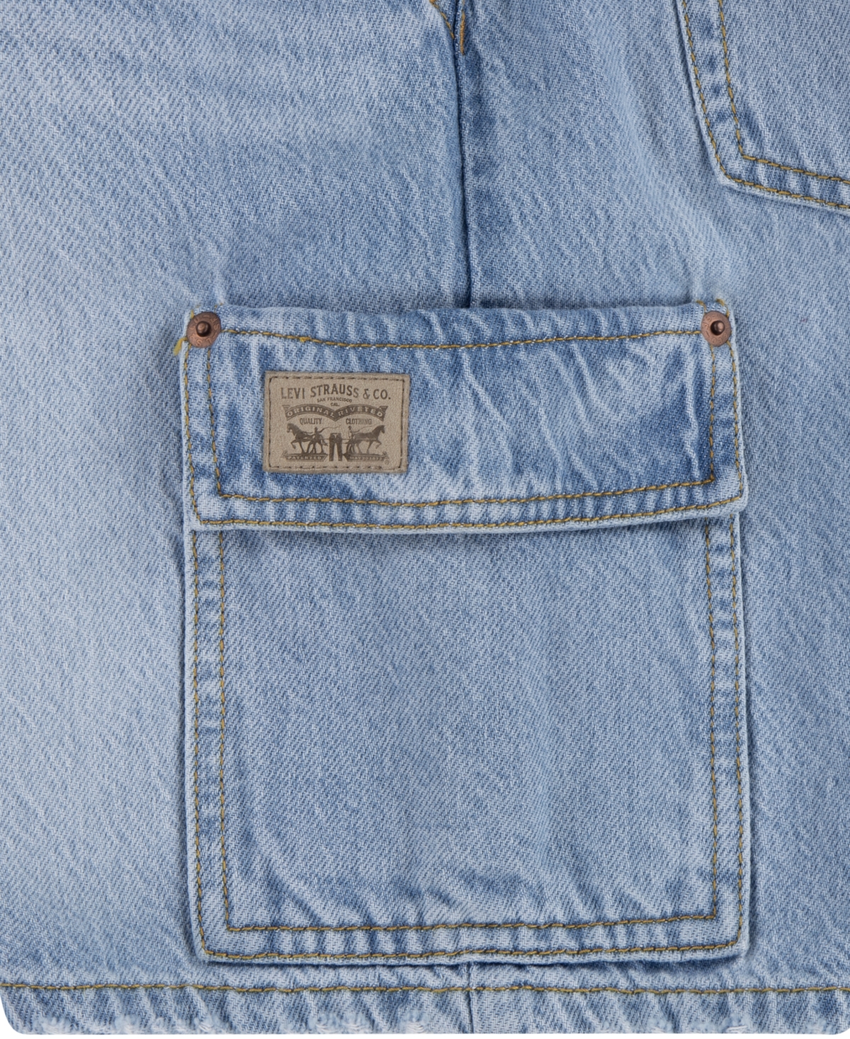 LEVI'S BIG BOYS DENIM CARGO SHORTS 