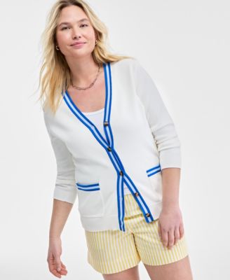 On 34th - Women's Tipped Boyfriend Cardigan