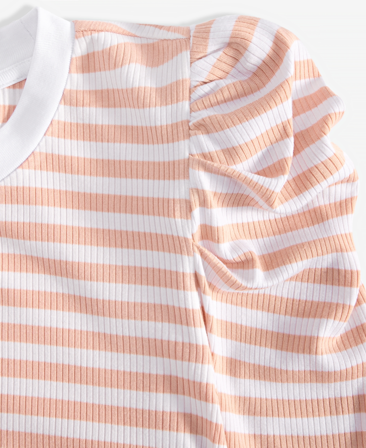 ON 34TH WOMEN'S KNIT STRIPE VOLUME-SLEEVE TOP, EXCLUSIVELY AT MACY'S 