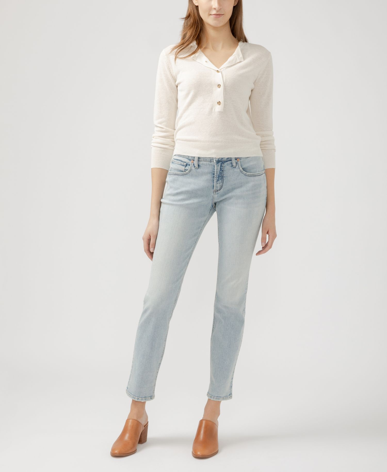 Women's Boyfriend Mid Rise Slim Leg Jeans