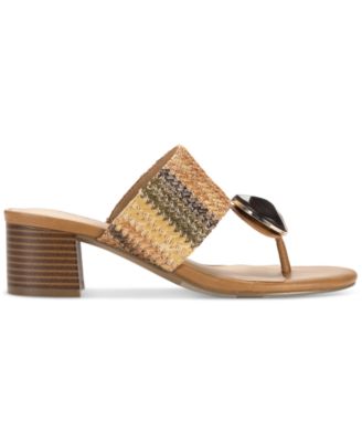 Women's Brandyy Embellished Raffia Chunky Heel Sandals