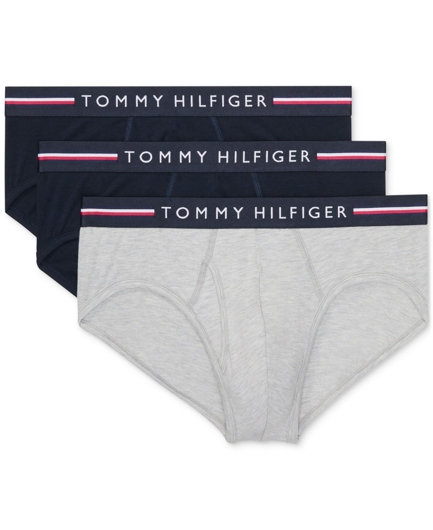 Трусы-брифы Comfort для мужчин, 3 шт. — Tommy Hilfiger, цвет: Пустынный небесно-голубой / Серый меланжевый — фото 1