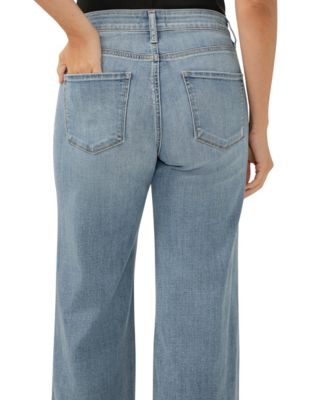 Women's Suki Mid Rise Curvy Fit Wide Leg Jeans