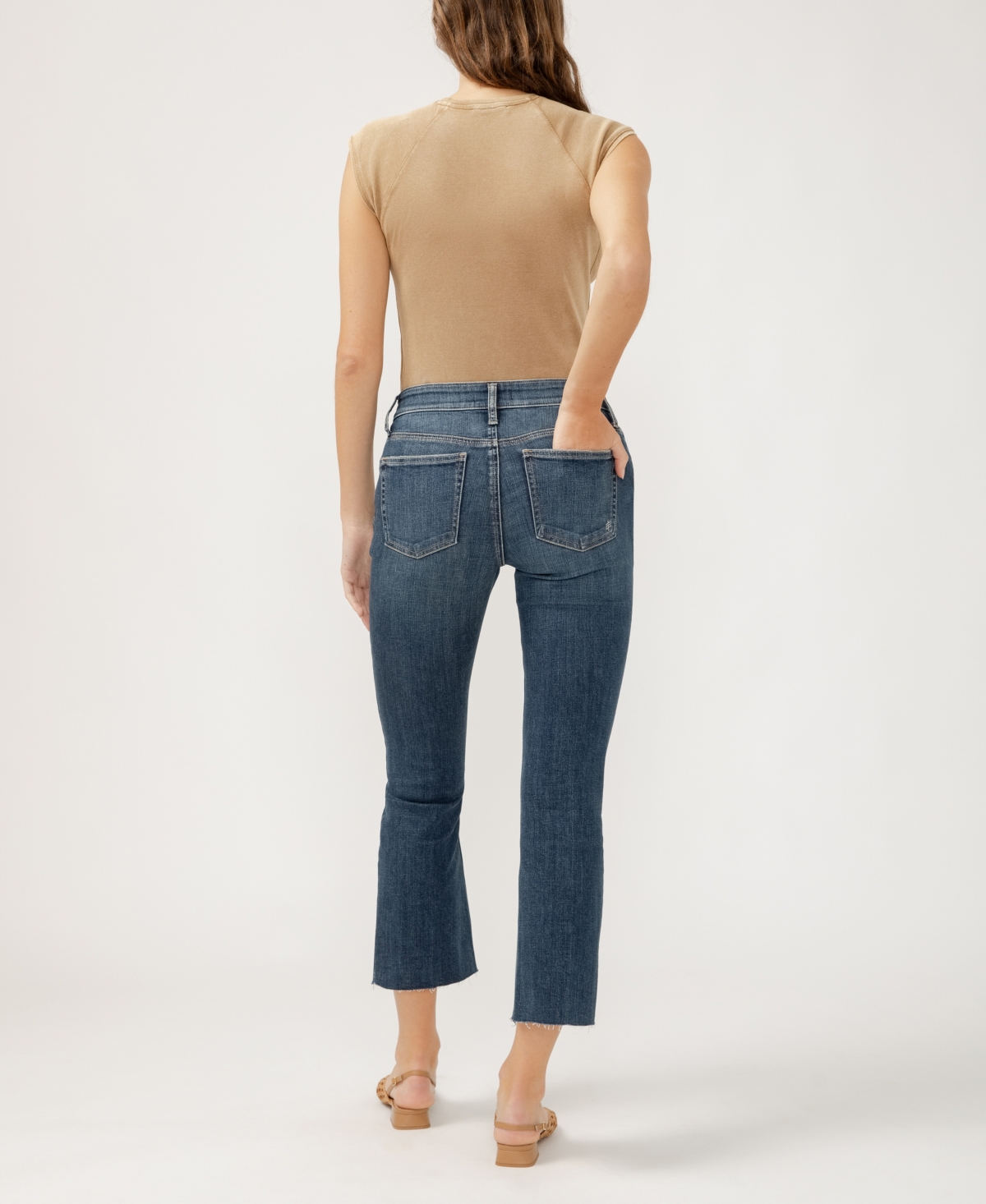 Silver Jeans Co. Women's Suki Mid Rise Curvy Fit Kick Flare Jeans In Indigo