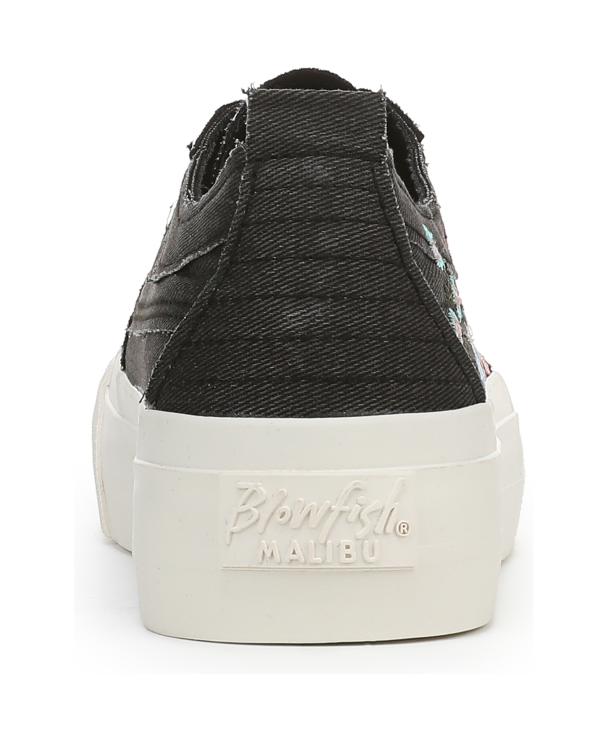 Shop Blowfish Malibu Women's Sadie-sun Embroidered Lace Up Platform Sneakers In Black.multi Embroidered Twill Fabric