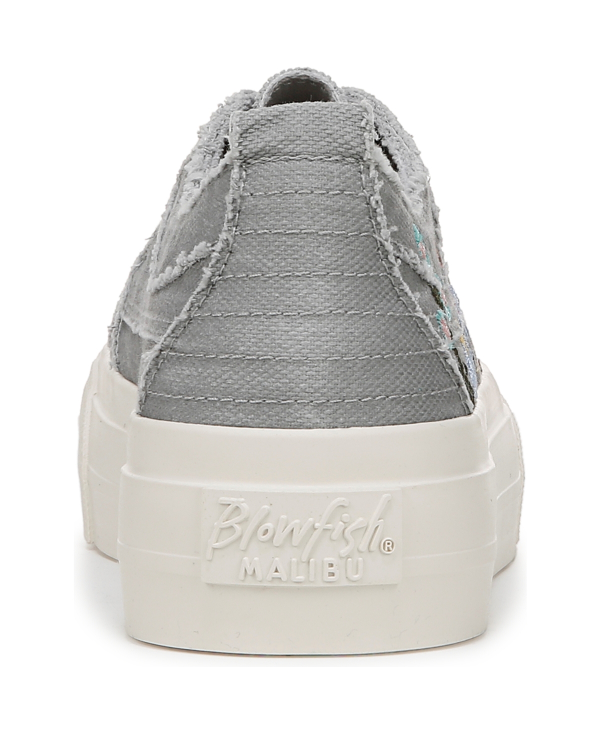 Shop Blowfish Malibu Women's Sadie-sun Embroidered Lace Up Platform Sneakers In Grey Multi Embroidered Canvas