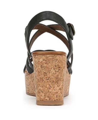 Women's Aurora Open Square Toe Strappy Wedge Sandals