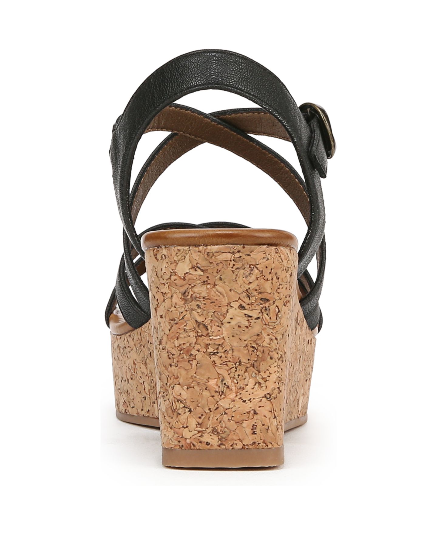 Женские сандалии Blowfish Malibu Aurora Open Square Toe Strappy Wedge, цвет: Чёрная искусственная кожа — фото 3