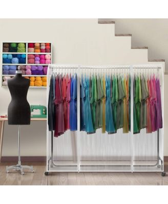 6 ft Clear Garment Rack Cover - Garment Coat Hanger Protector Clothing Storage for Dresses, Suits, Coats, and more
