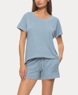 Women's Lauren Linen Jersey Pullover Top and Shorts Sleepwear