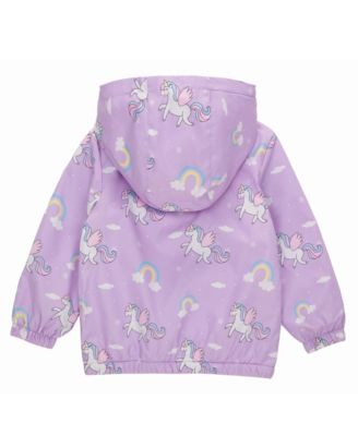 Toddler Girls Fleece Lined Windbreaker Rain Jacket