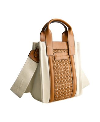 Woven North-South Tote