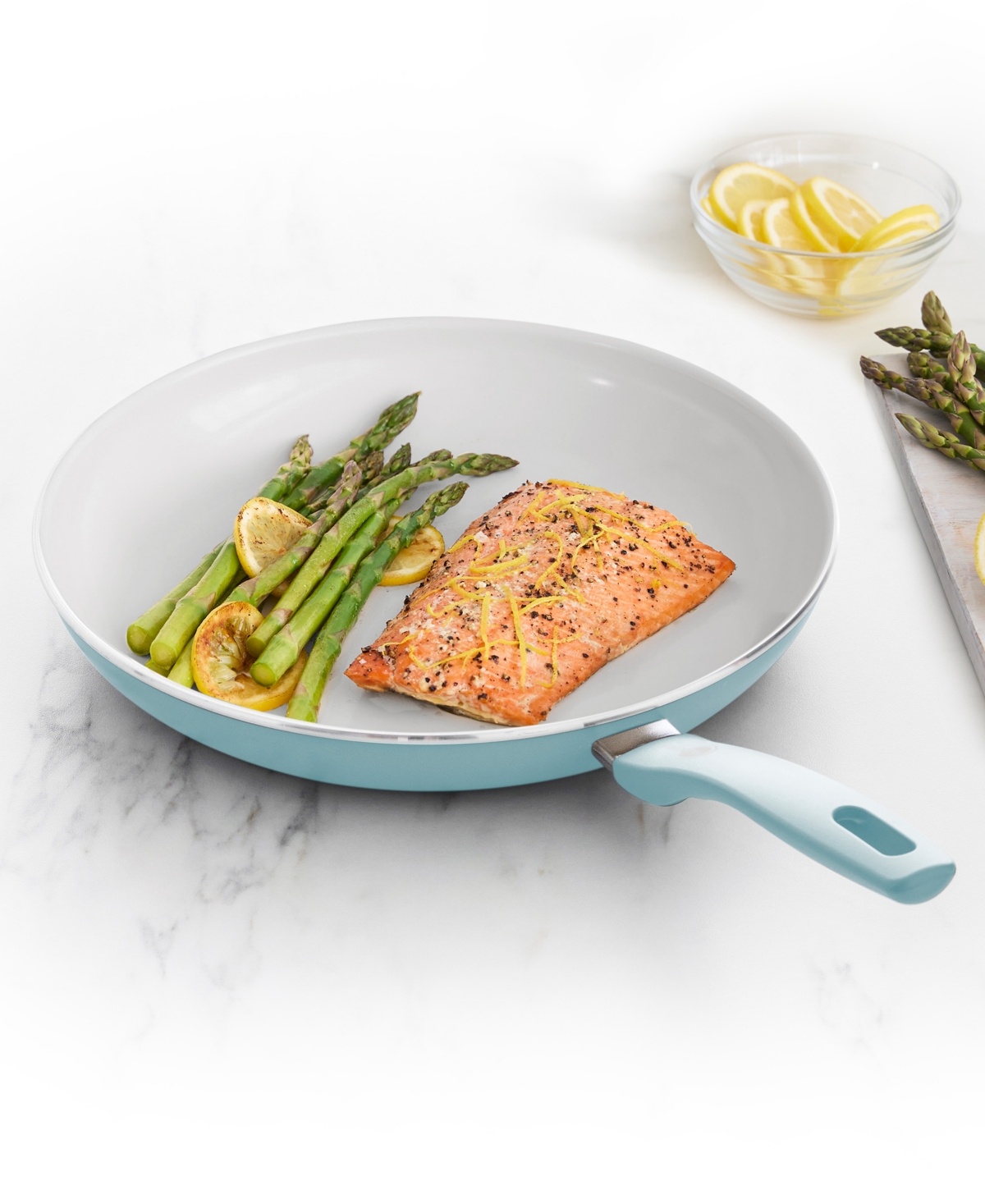 Greenpan Dover Ceramic Nonstick 12" Frypan In Blue Haze