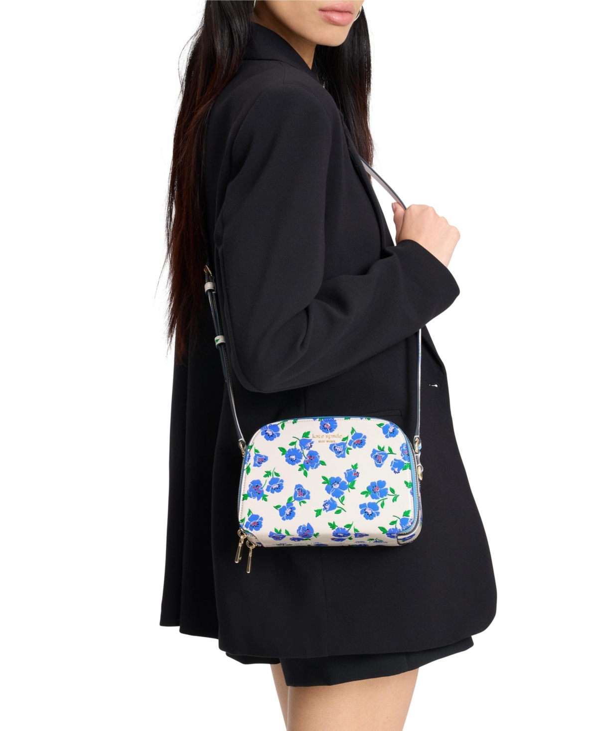 KATE SPADE DEVIN SPRINGTIME DOUBLE ZIP DOME CROSSBODY HANDBAG 