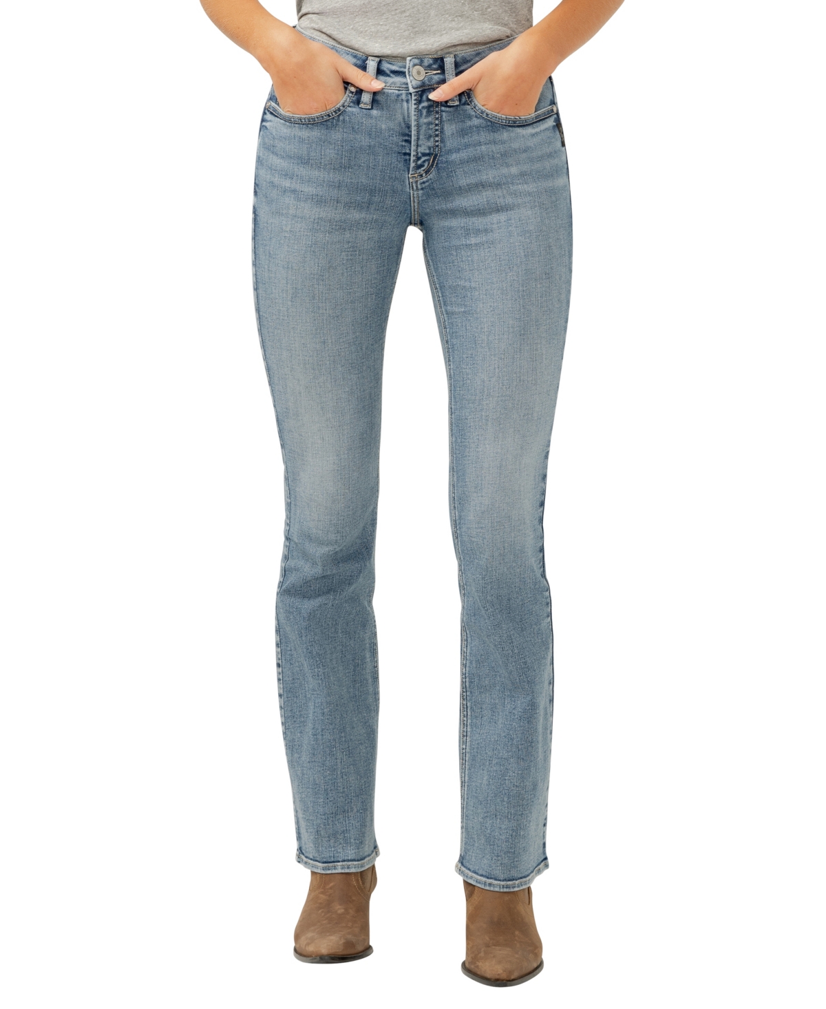 Women's Suki Mid Rise Curvy Fit Slim Bootcut Jeans - Indigo