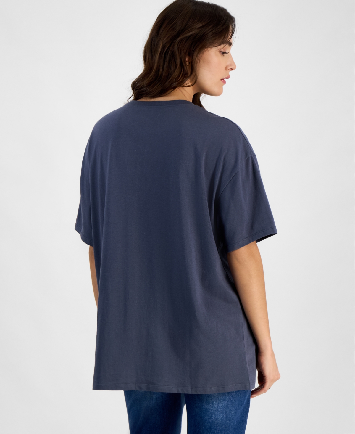 Grayson Threads, The Label Juniors' Smiley World Grid T-shirt In Turbulence