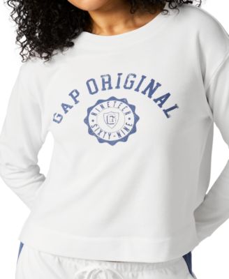 Women's French Terry Crewneck Logo Pajama Top - Exclusively at Macy's