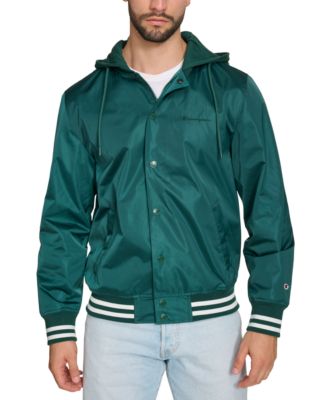 Men's Jersey Hood Varsity Bomber Jacket