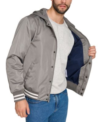 Men's Jersey Hood Varsity Bomber Jacket