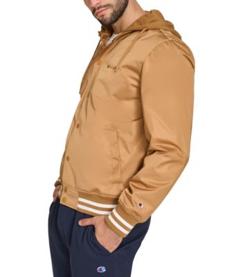 Men's Jersey Hood Varsity Bomber Jacket