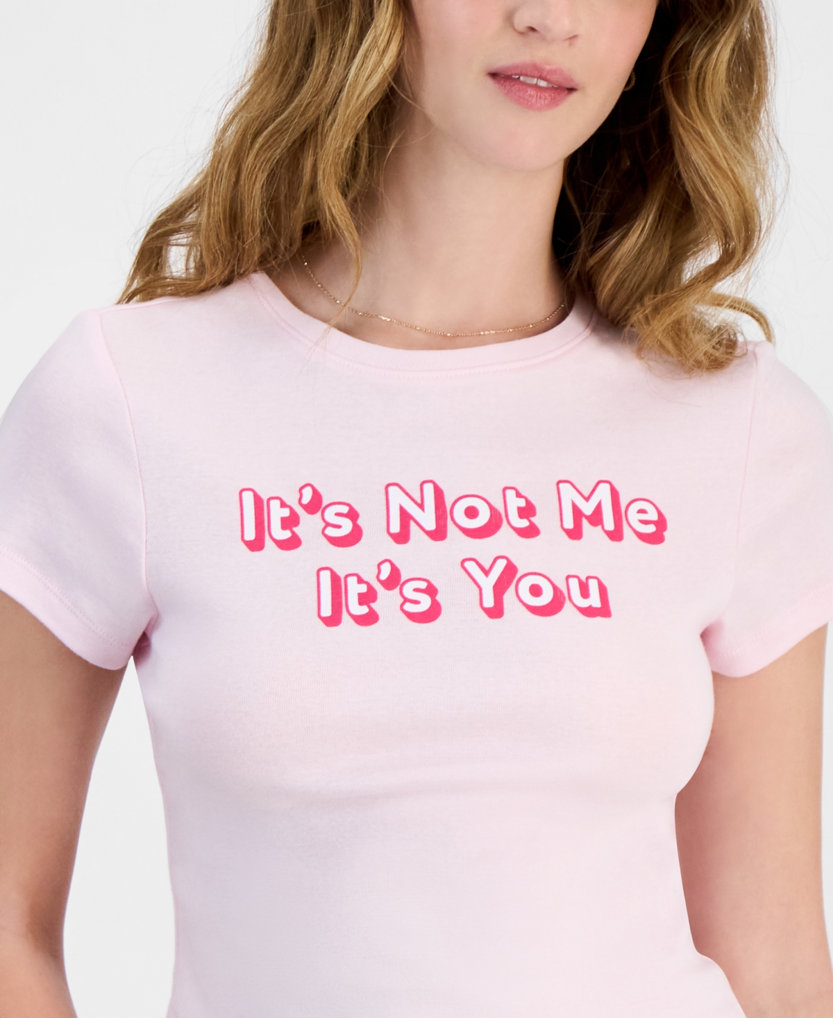 SELF ESTEEM JUNIORS' IT'S NOT ME IT'S YOU GRAPHIC COTTON T-SHIRT 