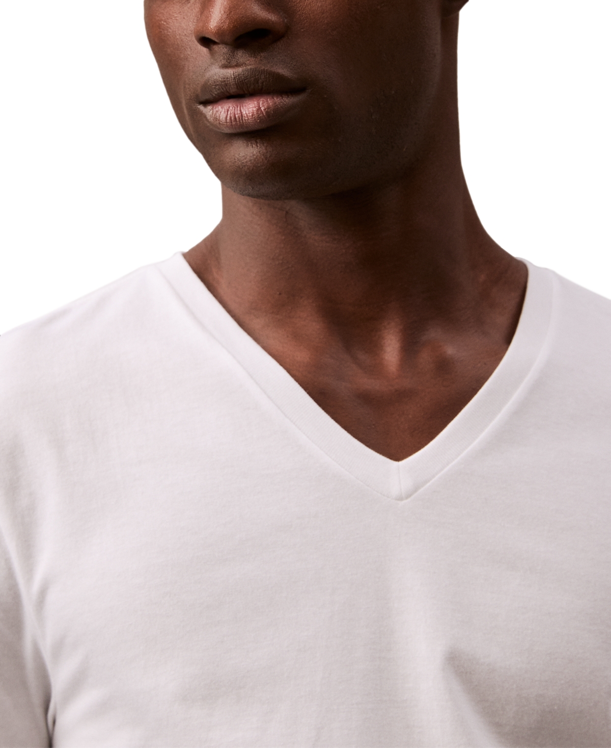 Calvin Klein 3-pack Classic Cotton V-neck T-shirts In White