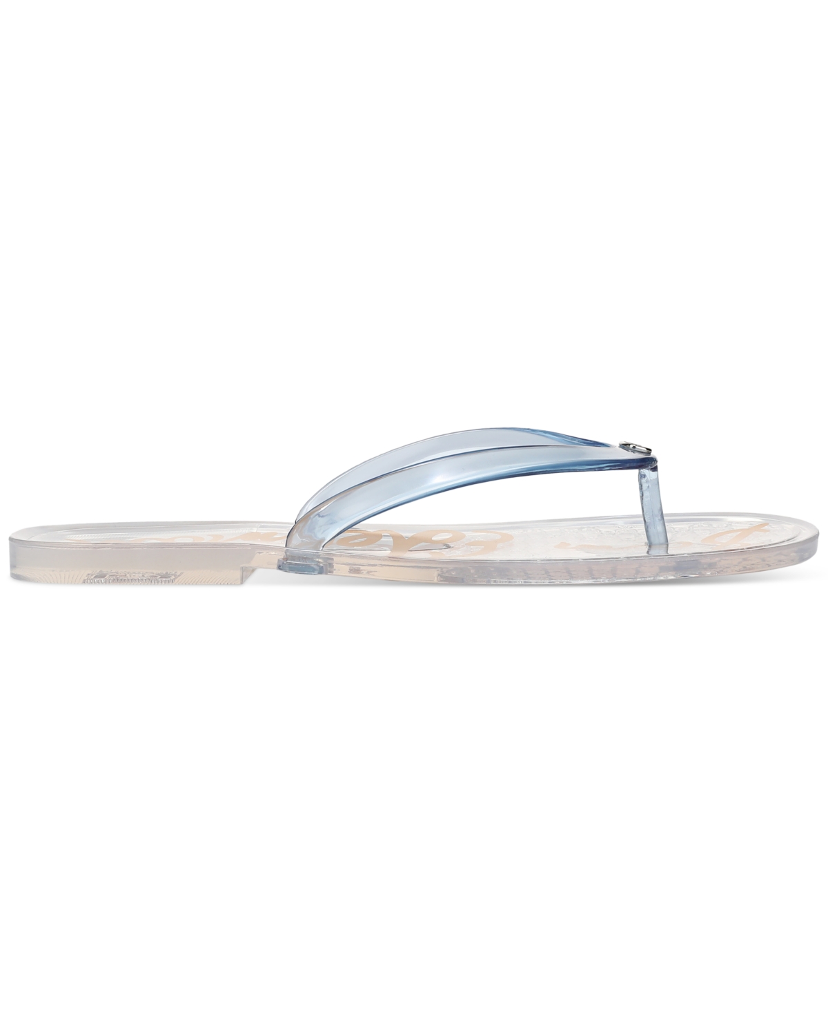 Shop Sam Edelman Women's Dean Jelly Thong Flat Sandals In Clear Blue Jelly