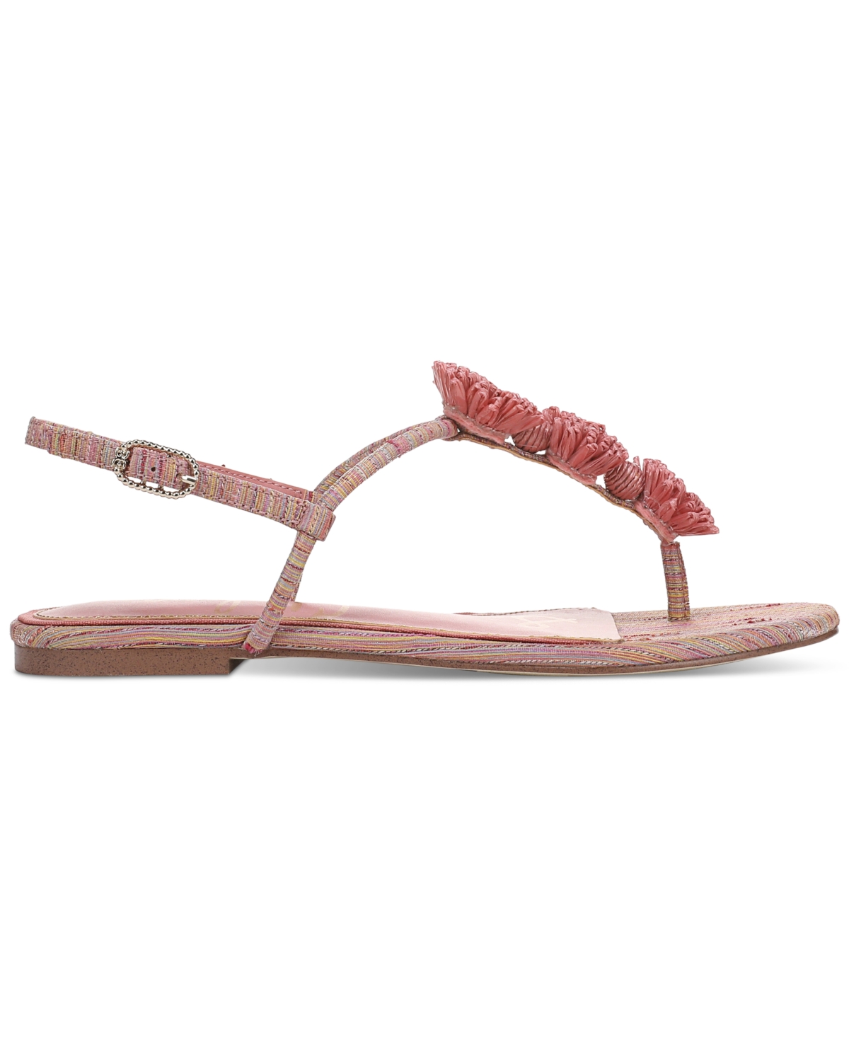 Sam Edelman Eliza Woven Thong Sandals In Pink Lily Stripe