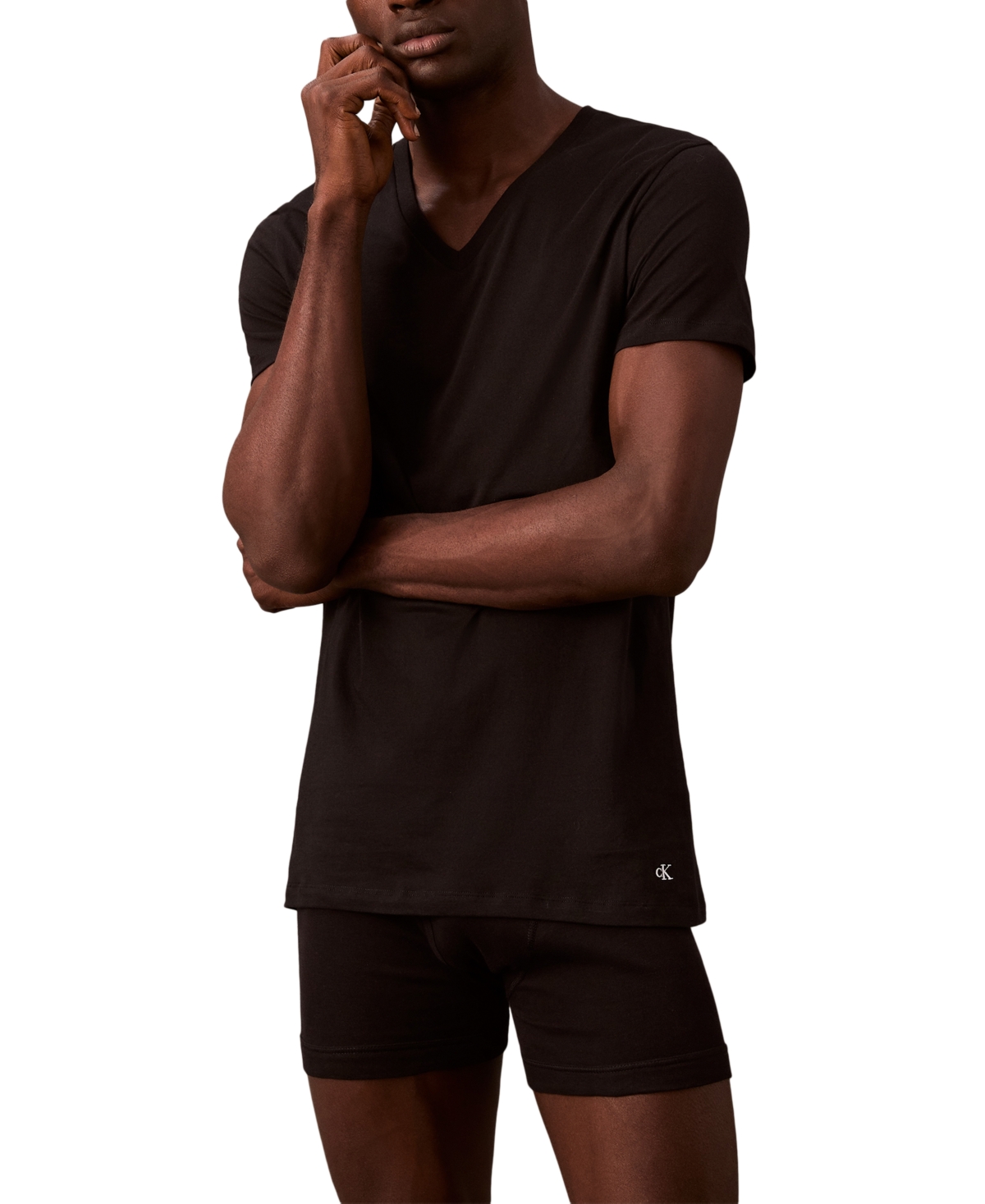 Calvin Klein Men's Cotton Classics 5-pack V-neck T-shirt In Black