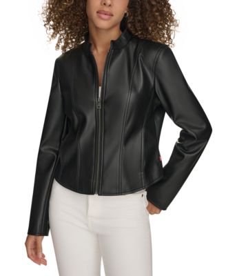 Levi's - Women's Faux-Leather Cut Racer Jacket