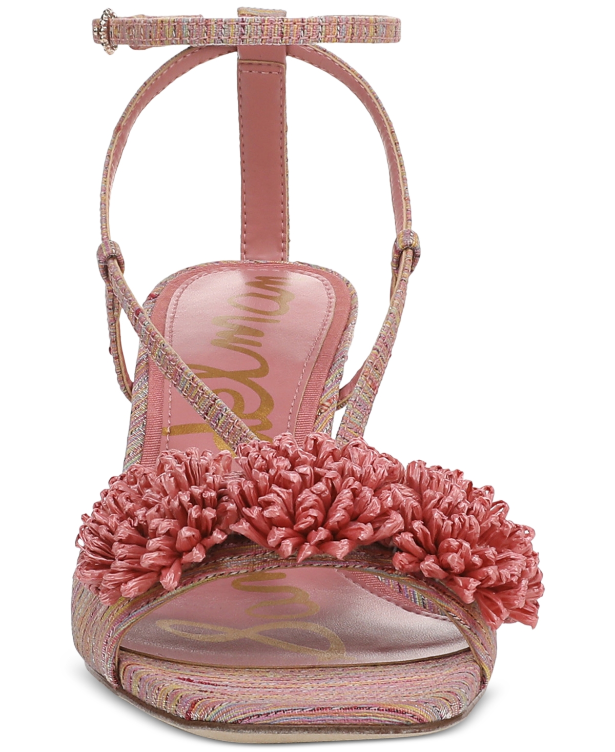 Sam Edelman Phoebe Kitten Heel Sandal Pink Lilly Silk In Pink Lilly Silk