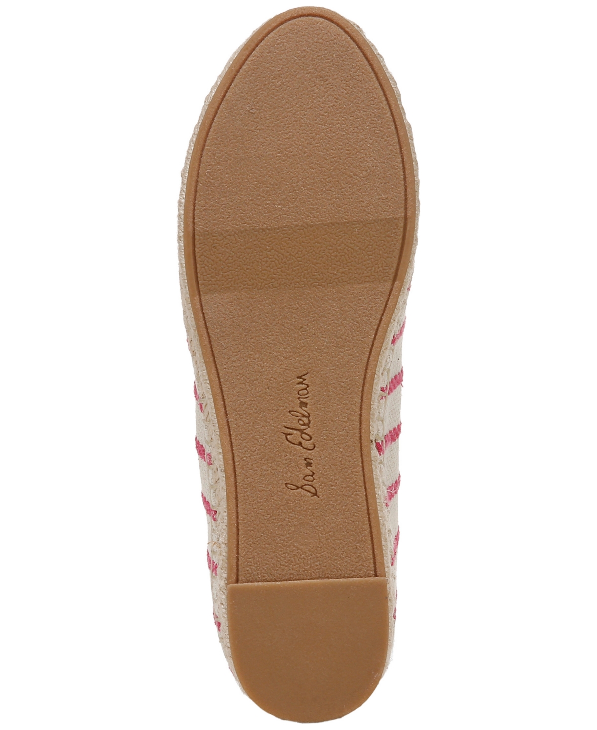 Sam Edelman Kathleen Espadrille Flat In Taffy Pink Stripe Canvas
