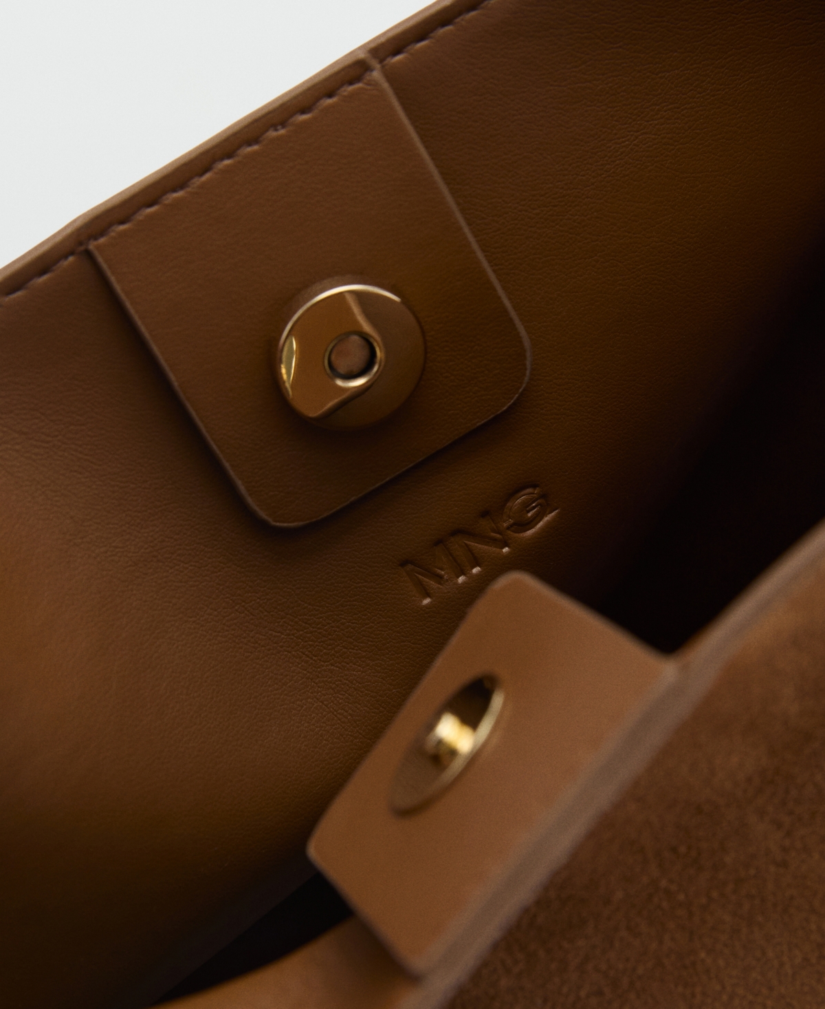 Mango Women's Suede Mini Shopper Bag In Leather