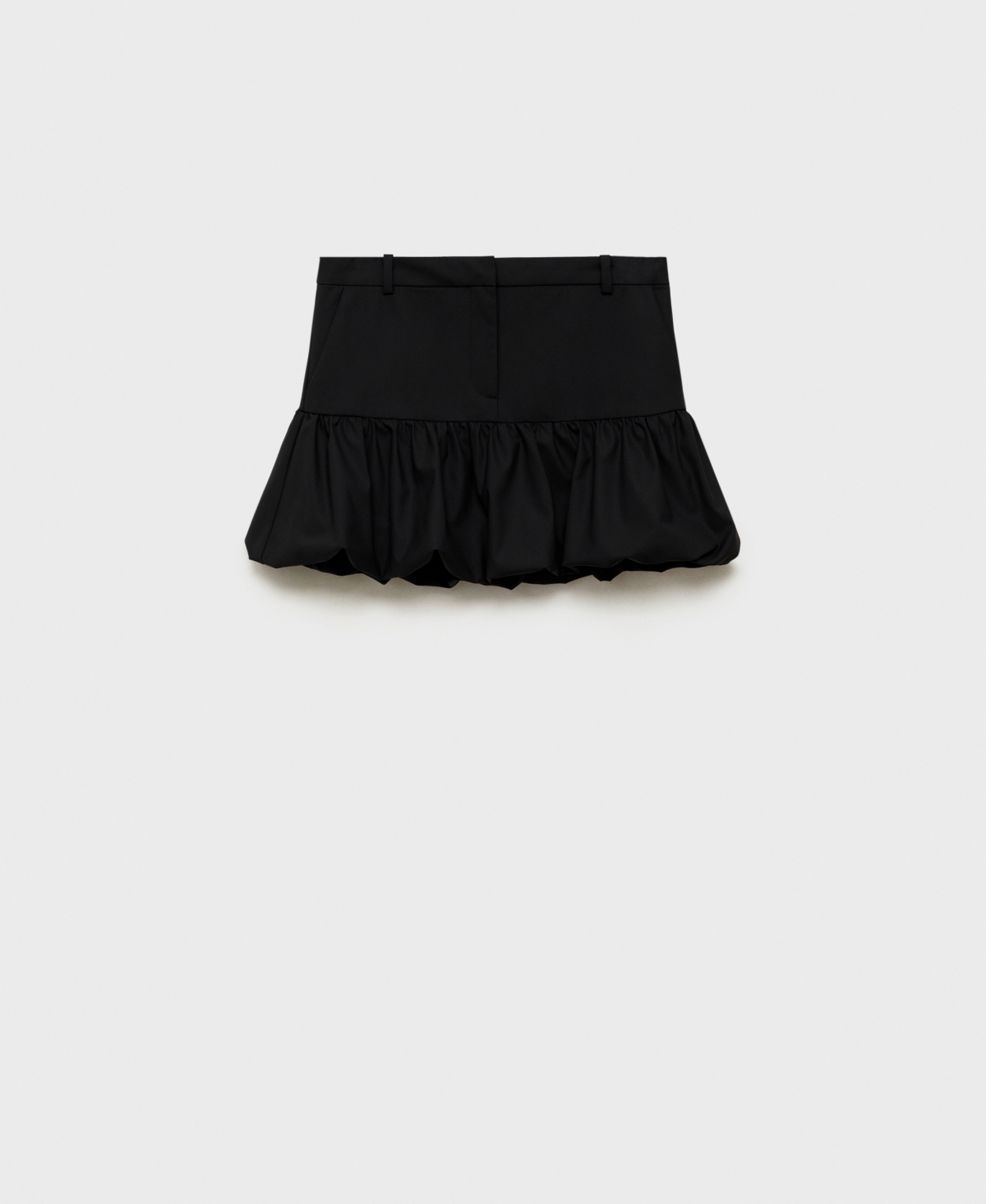 Women's Balloon Ruffled Mini Skirt - Charcoal