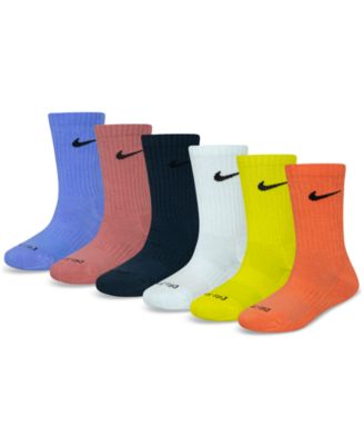 Kids' 5-7 Performance Crew Socks, 6-Pack