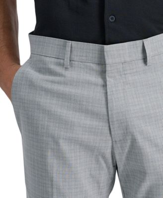 Men's Slim-Fit Stretch Check Dress Pants