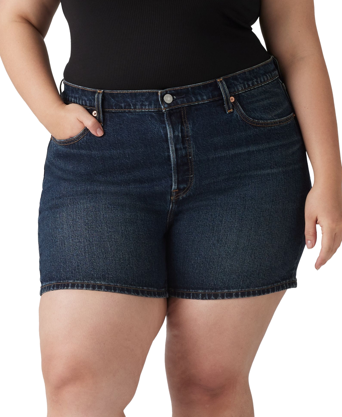 LEVI'S PLUS SIZE 501 ORIGINAL HIGH-RISE SHORTS 