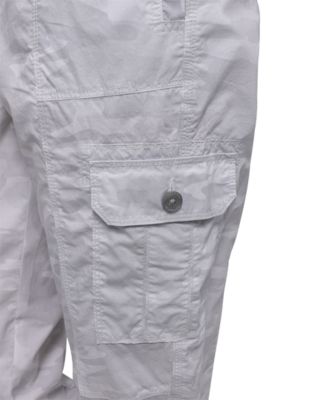 Sport Women's Cotton Ribbed-Waist Jogger Cargo Pants