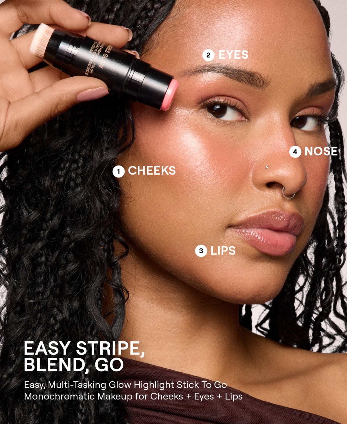Nudestix Nudies Glow In I Dew (sheer Pink Shade With Dazzling Sp