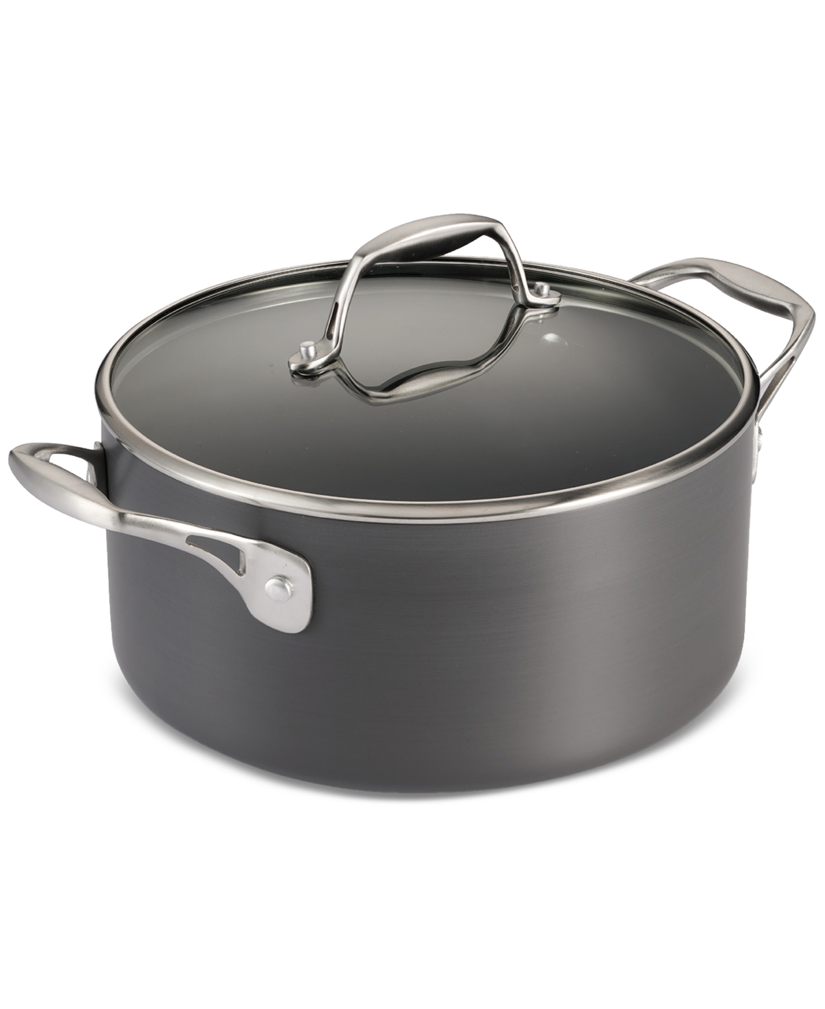 Tramontina Hard-anodized Aluminum 5-qt Covered Dutch Oven In Charcoal